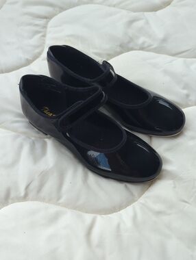 Theatricals Kids Black Patent Mary Jane Dance Tap Shoes 1M